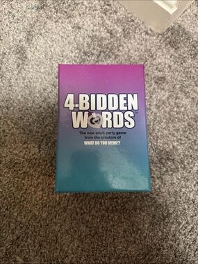 4-Bidden Words Party Card Game by What Do You Meme? — Purple/Teal